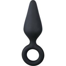 Ring plug in Sexleksaker Easytoys Black Buttplugs With Pull Ring Small Perfekt för nybörjare