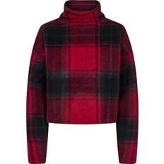 Alpaca uld dametøj Polo Ralph Lauren Plaid Alpaca-Blend Roll Neck Jumper