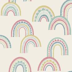 Bedste Tapeter Holden Decor Boho Rainbow Pink/Duckegg Wallpaper