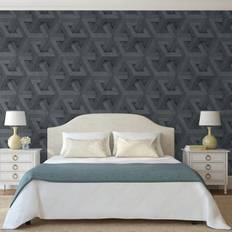 Dutch Wallcoverings Tapet Onyx antracit och guld
