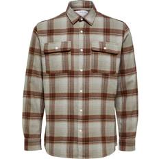 Selected Checkered Shirt - Oatmeal