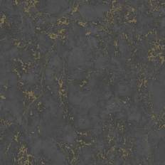 Dutch Wallcoverings Wallpaper Marble Black and Gold