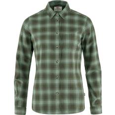 Fjällräven Dam Skjortor Fjällräven Women's Övik Flannel Shirt Deep Forest-Patina