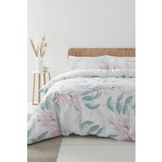 Bianca Anise 400 Thread Count Blush Duvet Cover Green, White, Pink