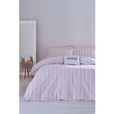 PrettyLittleThing Sassy B Stripe Tease Duvet Cover White, Pink