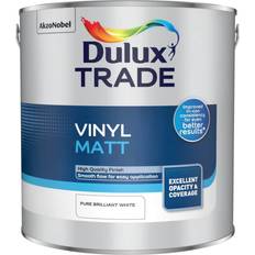Dulux Trade Vinyl Matt Paint Pure Ceiling Paint, Wall Paint White 2.5L