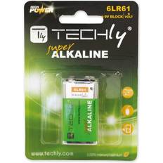 6f22 9v Techly 6LR61 9V Engangsbatteri Alkaline