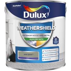 Green Paint Dulux Weathershield Exterior Quick Dry Satin Paint Wall Paint Green 2.5L