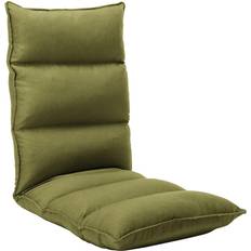 Textiles vidaXL Tumbona Suelo Plegable De Tela Verde Cojín de silla Verde