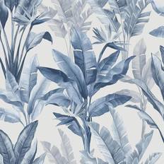 Akari Madagascar Leaf Wallpaper Blue 282893