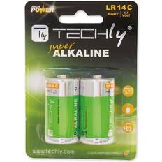 Batteri c 1.5v Techly LR14 C 1.5V Engångsbatteri Alkalisk