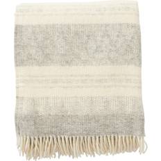 Klippan Yllefabrik Freja wool Blankets White, Grey (200x130cm)