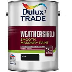 Dulux Trade Black Paint Dulux Trade Weathershield Smooth Masonry Paint 5ltr Wall Paint Black