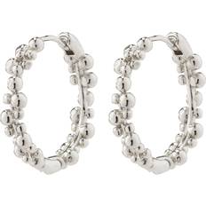 Plaqué Argent Boucles d'oreilles Pilgrim Solidarity Medium Hoops - Silver