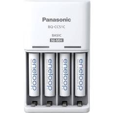 Bq cc51 Panasonic Basic BQ-CC51 4x eneloop AAA Kontaktladdarenhet NiMH inkl. batteri AAA (R03) AA (R6)