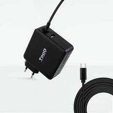 65w pd Tooq TQLC-USBC65PD USB-C PD 3.0 Chargeur pour ordinateur portable 65W Noir