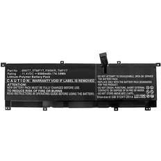 Dell xps 15 CoreParts Batteri til bærbar computer Litiumion 6500 mAh 74 Wh sort for Dell 5530 2-in-1 XPS 15 9575 2-in-1