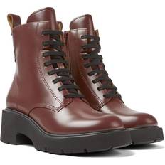 Mujer - Verde Botines de Tobillo Camper Flat Ankle Boots Woman Burgundy