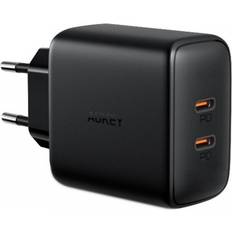 Aukey Wall Charger PA-R1S, 2x USB-C, 20 W Svart Väggladdare