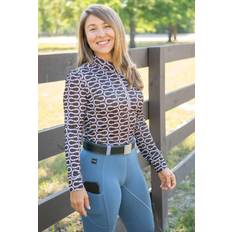 Brown - Women Shirts FITS Ayra Long Sleeve Tech Shirt Horsesho Horseshoe