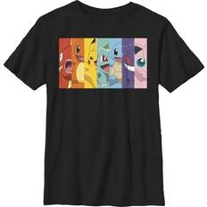 Pokemon Children's Clothing Fifth Sun Boy's Pokemon Character Box-up Rainbow T-shirt - Black