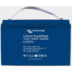 Litium batterier 12v Victron Energy Lithium SuperPack 12,8V/100Ah (M8) High Current