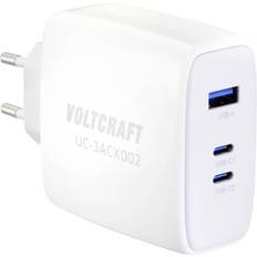 Batteries et Chargeurs Voltcraft UC-3ACX002 Chargeur USB 100 W pour prise murale, intérieure Courant de sortie (max. 5 A Nbr. de sorties: 3 x USB-C USB-A GaN