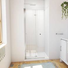 White Shower Doors DreamLine Aqua-Q Fold H Center