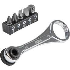 Set Ratchet Wrenches Klein Tools 1/4 in. Drive Electrician's Mini Ratchet with Screwdriver Bits