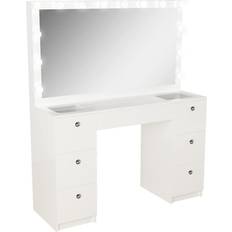 Vanity mirror with lights and desk Boahaus Yara Dressing Table 14.6x46.3"