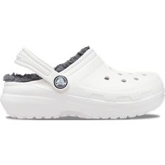 Slippers Crocs Kid's Classic Lined Clog - White/Grey