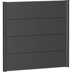Biohort Väggpanel aluminium 100x90cm mörkgrå-metallic
