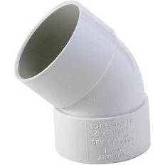 FloPlast White Solvent weld 45Â° Waste pipe Bend (Dia)40mm