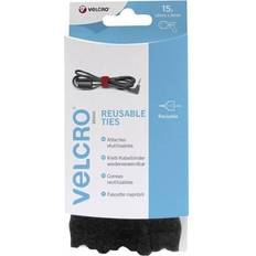 Cable tie Velcro VEL-EC60466, Hook & loop cable tie, Sort, 20 cm, 12 mm, 15 stk