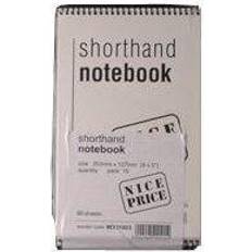 White Box Spiral Shorthand Notebook 80 Leaf