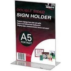 Barato Portapapeles y Expositores Deflecto Portrait Double Sided Stand Up Sign Holder