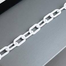 VFM 25m plastic chain for pedestrian barrier systems 8mm, white