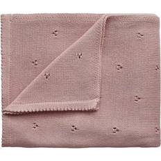 Knitted blanket Mushie Pointelle Blush Organic Cotton Knitted Blanket