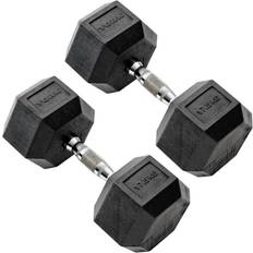 York dumbbell set York 17.5Kg Commercial Rubber Hex Dumbbells