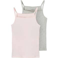 Wit Mouwloze shirts Name It Basic 2-Pack Top Met Bandjes - Spaghetti