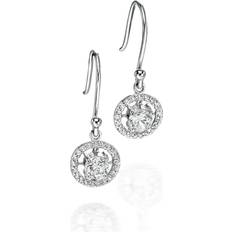 Fiorelli Sterling CZ Round Drop Dangle Earrings