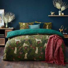Furn furn. Tropica Cheetah Animal Duvet Cover Green, Multicolour