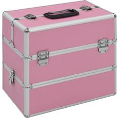 vidaXL Makeupkuffert 37 x 24 x 35 cm pink aluminium