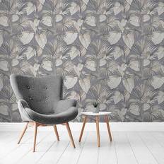 Arthouse Palm Grove Grey Wallpaper