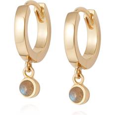 Daisy London Stone Drop Hoop Earrings