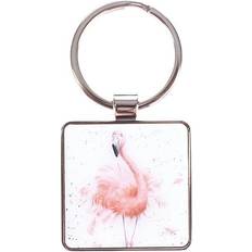 Wrendale Designs The Zoology Flamingo Keyring - Pretty In Pink Key ring