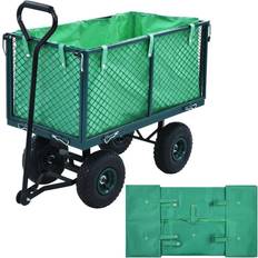 Sacs de jardin vidaXL Doublure de Chariot de Jardin Vert Tissu