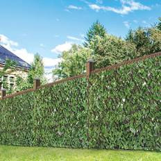 Expandable Artificial Light Ivy Willow Fence Panel