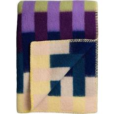 Viola Tovaglie Tweed Designer Norwegian Wool Bold Tablecloth Blue, Purple, Yellow