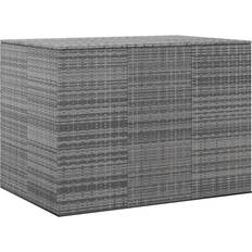 vidaXL hyndeboks 145x100x103 polyrattan Stolehynde Grå